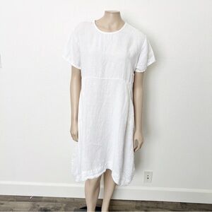 Bryn Walker Oversized Linen Short Sleeve Dress M Backyard Barbecue Lagenlook
